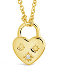 Josephine CZ Heart Locket Pendant Necklace