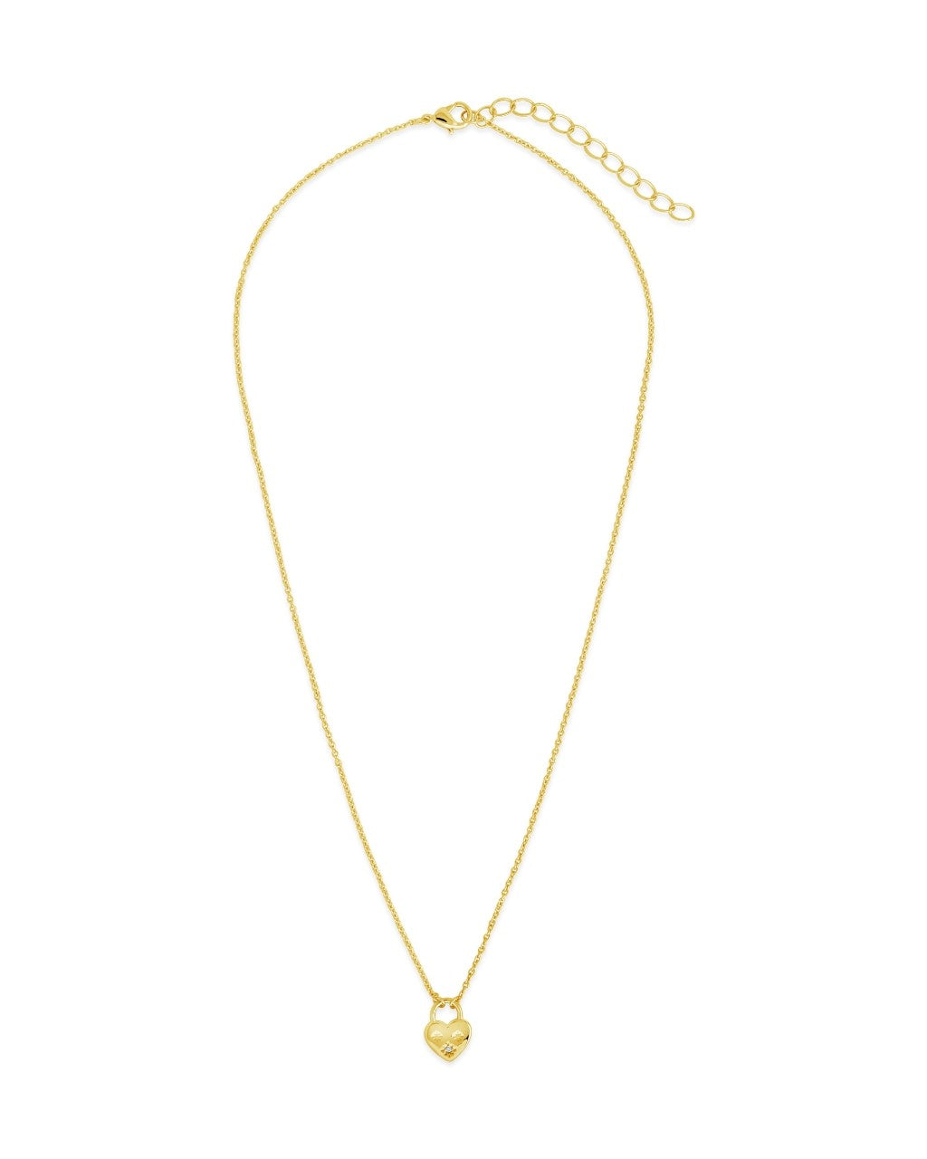 Josephine CZ Heart Locket Pendant Necklace