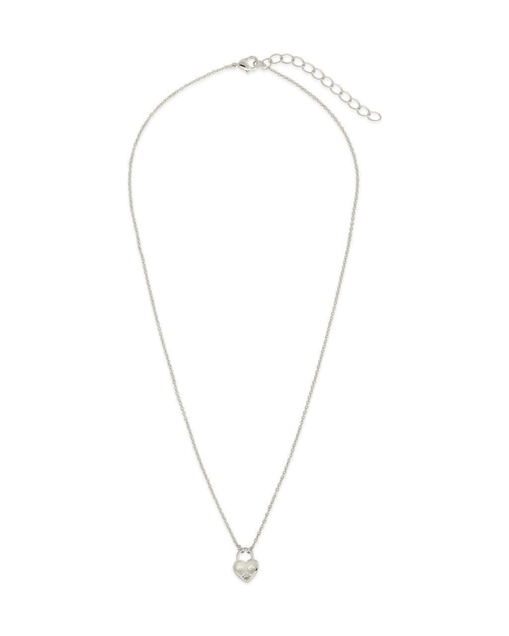 Josephine CZ Heart Locket Pendant Necklace