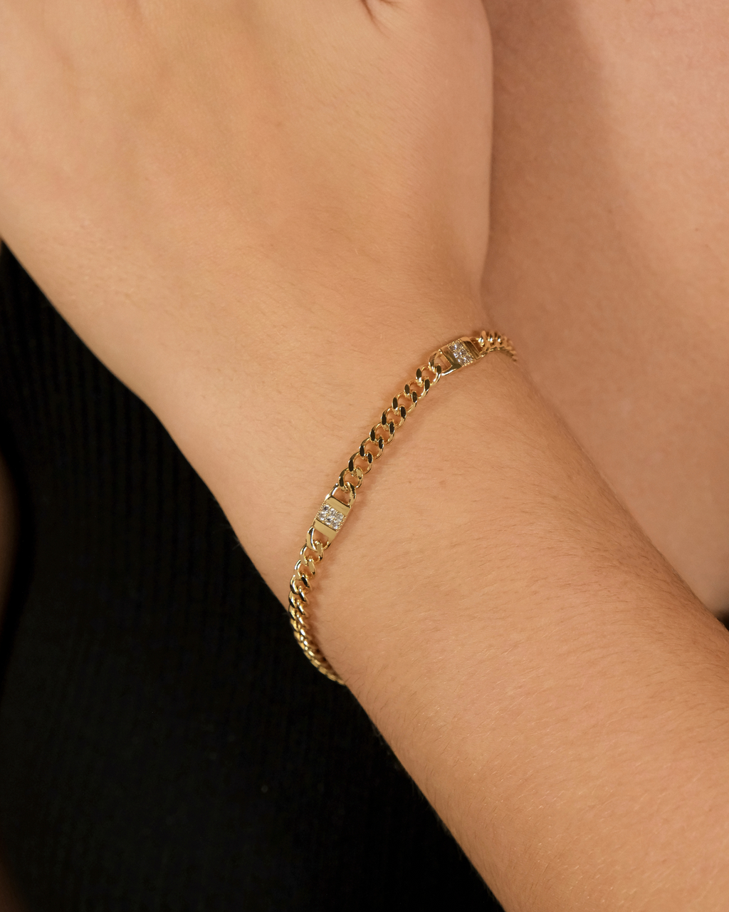 Amalia CZ Mixed Link Bracelet