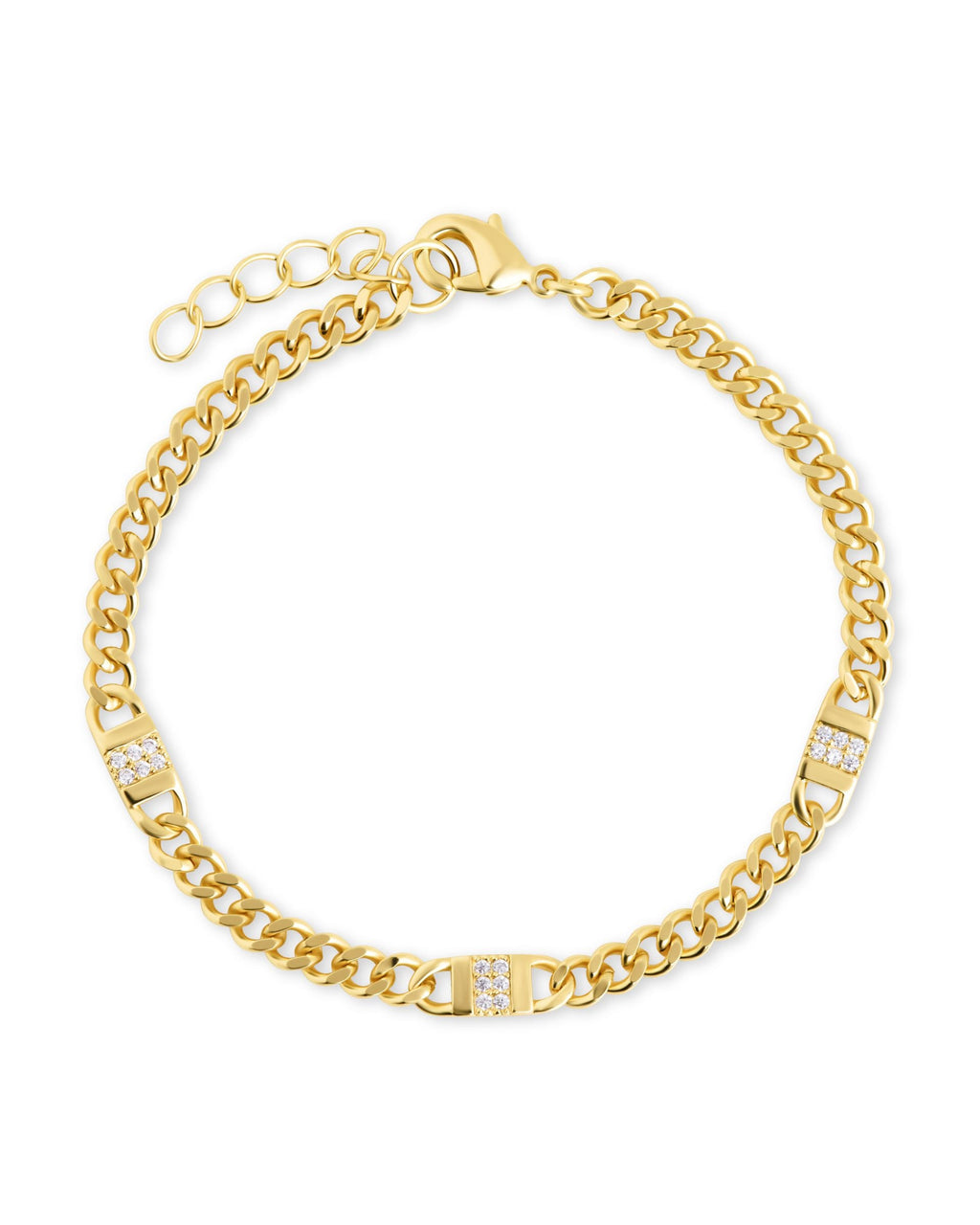 Amalia CZ Mixed Link Bracelet