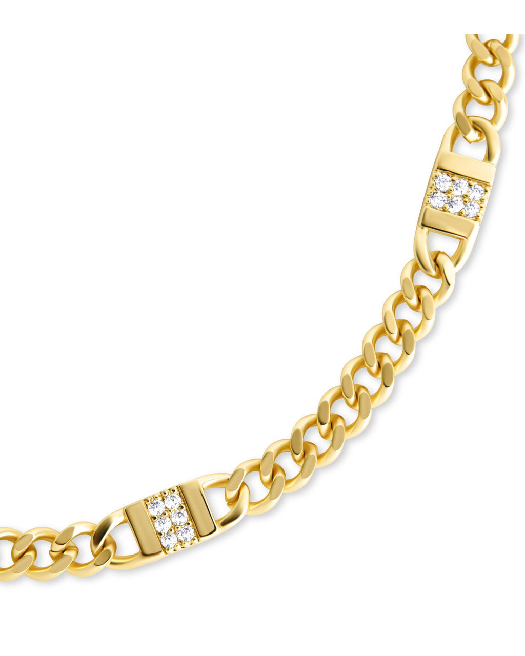 Amalia CZ Mixed Link Bracelet