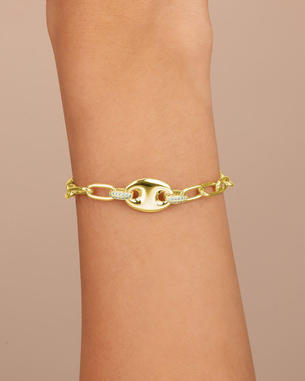 Bliss CZ Anchor Chain Bracelet