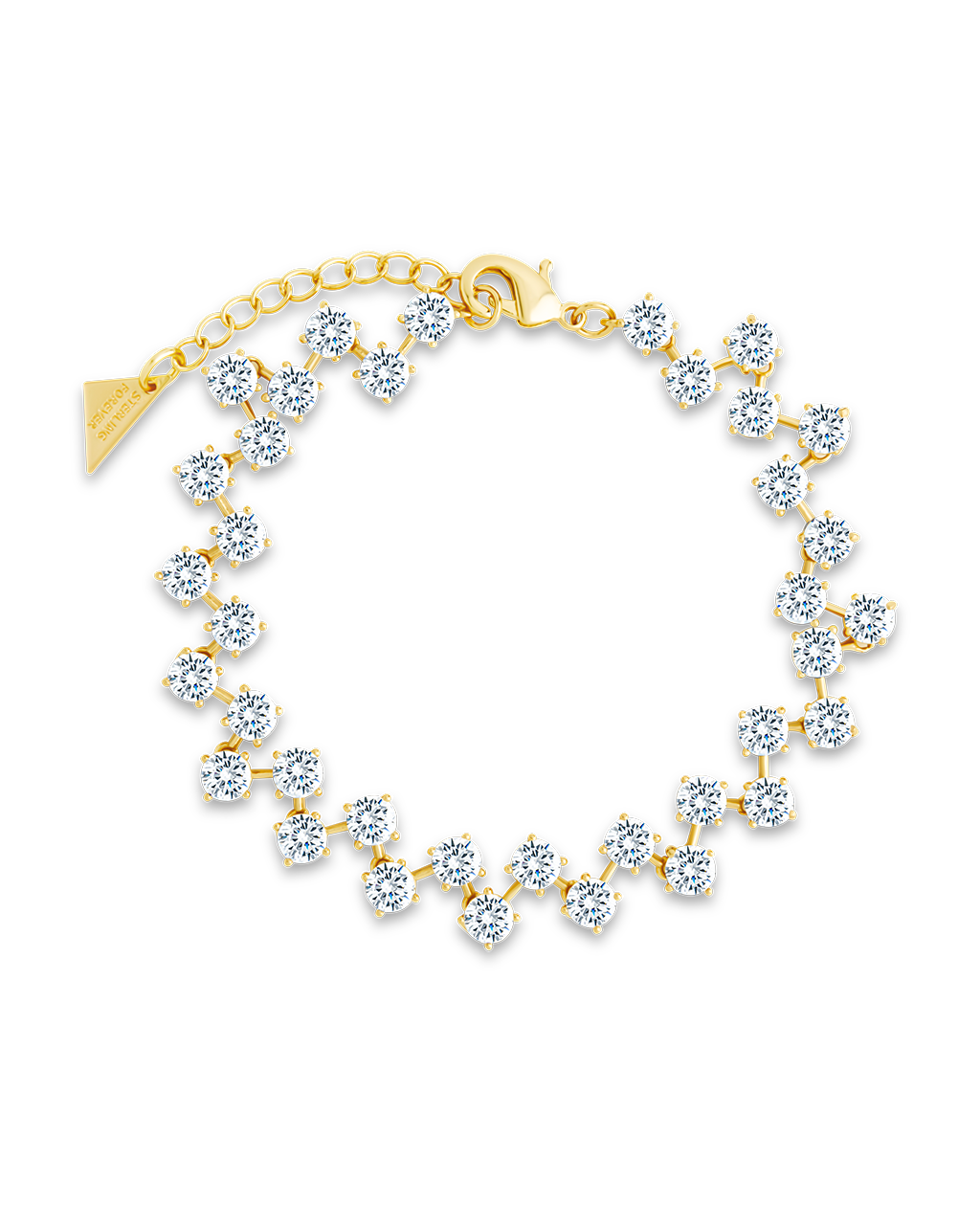 Carson CZ Tennis Bolo Bracelet