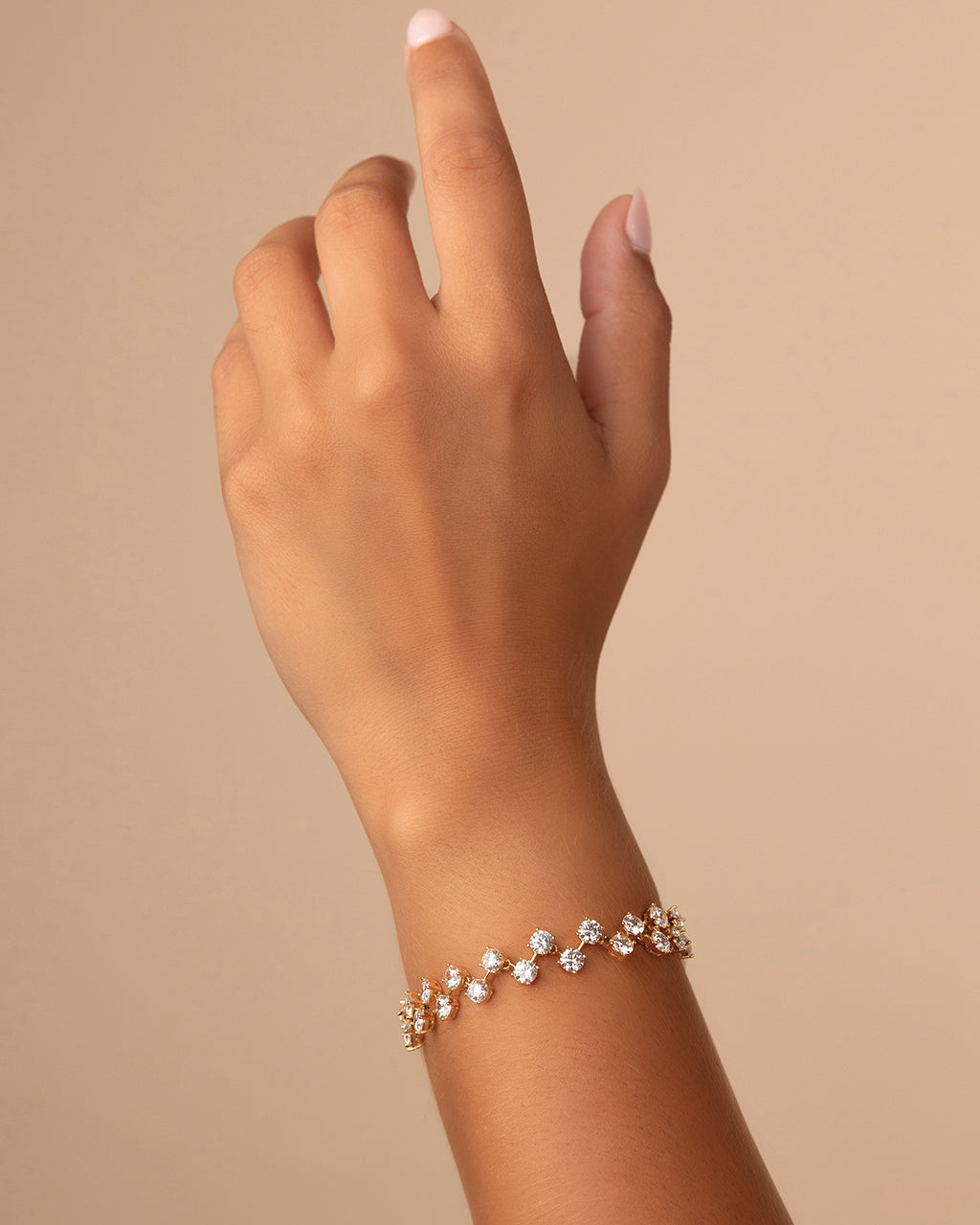 Carson CZ Tennis Bolo Bracelet