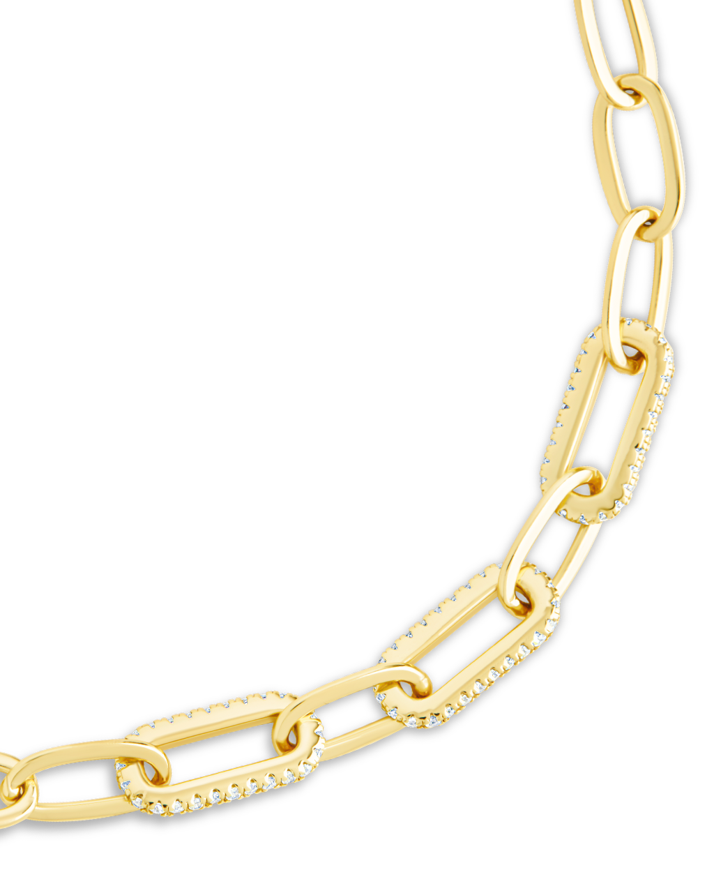 Sterling Silver Hallie CZ Paperclip Chain Bracelet