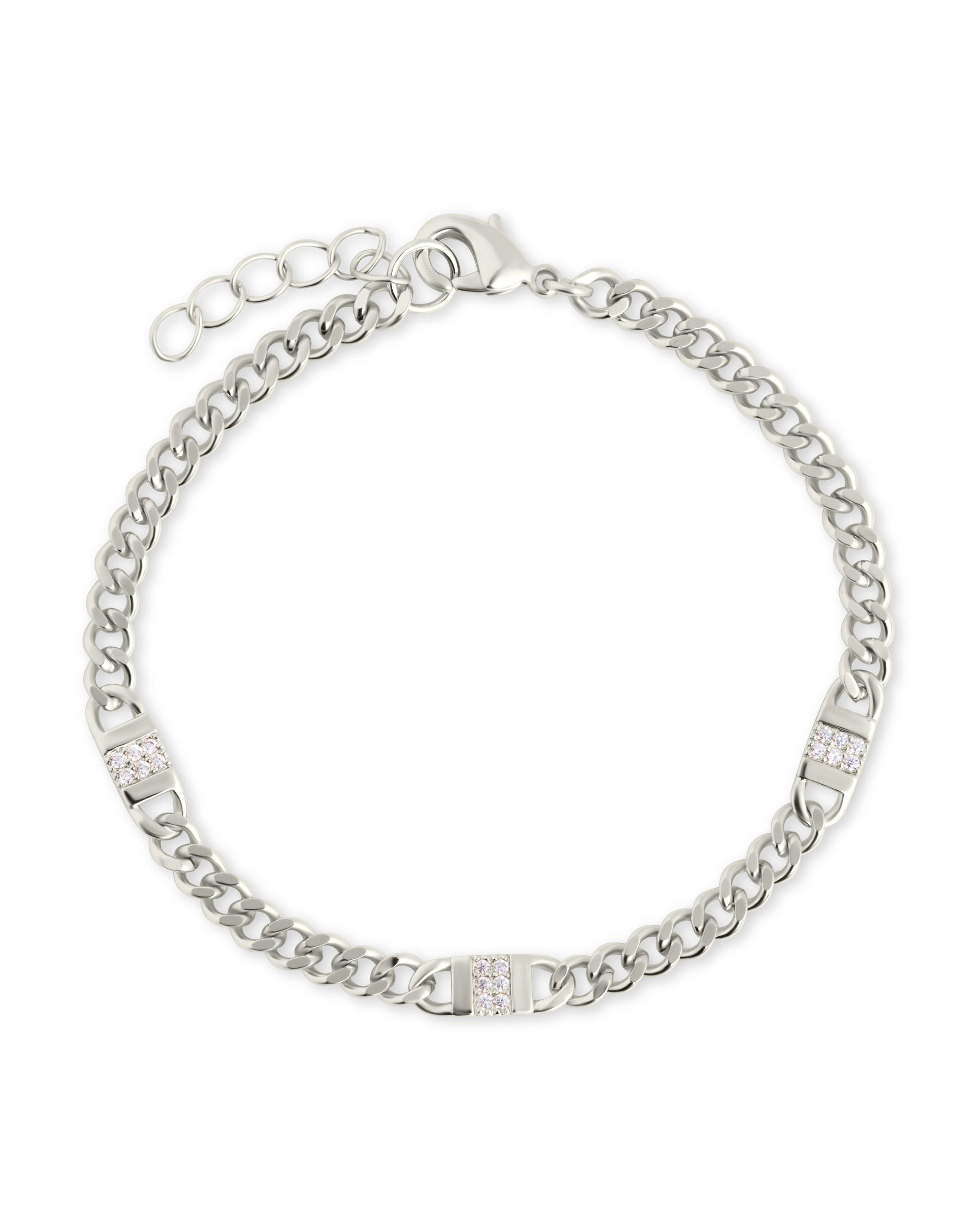 Amalia CZ Mixed Link Bracelet