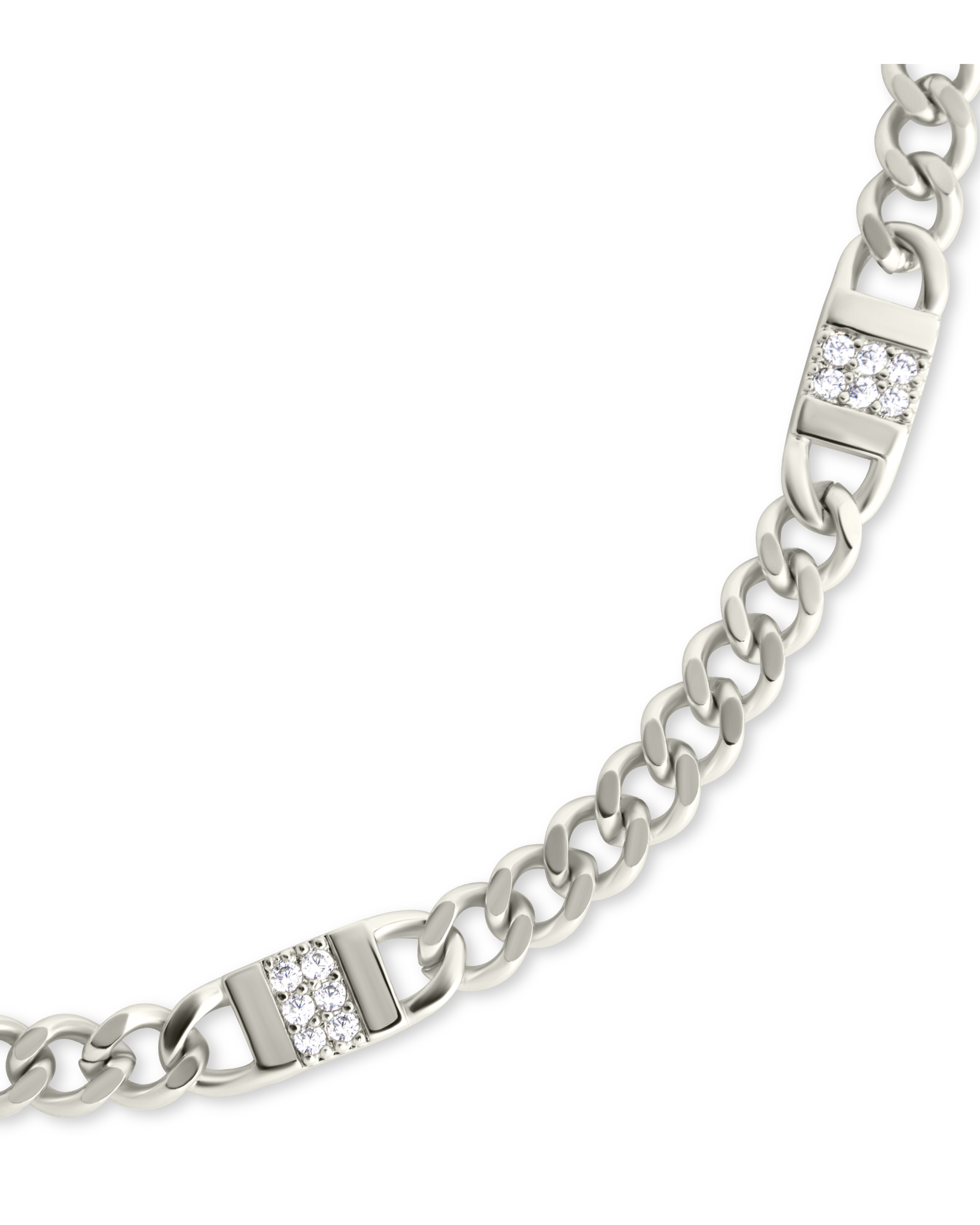 Amalia CZ Mixed Link Bracelet