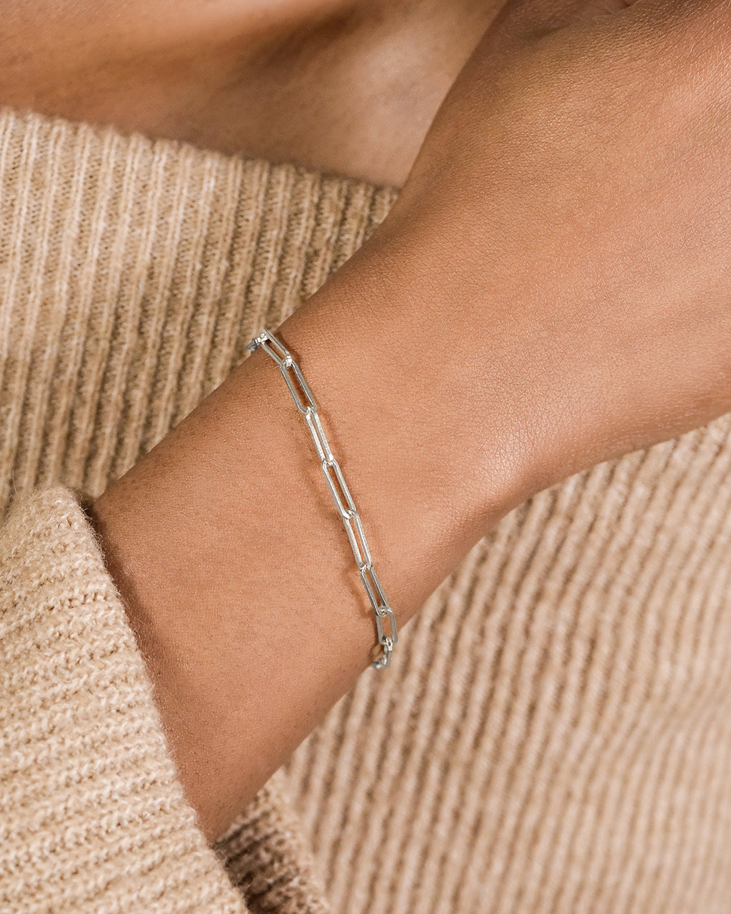 Sterling Silver Paperclip Chain Bracelet