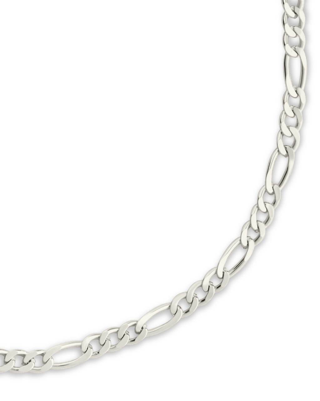 Sterling Silver Figaro Chain Bracelet