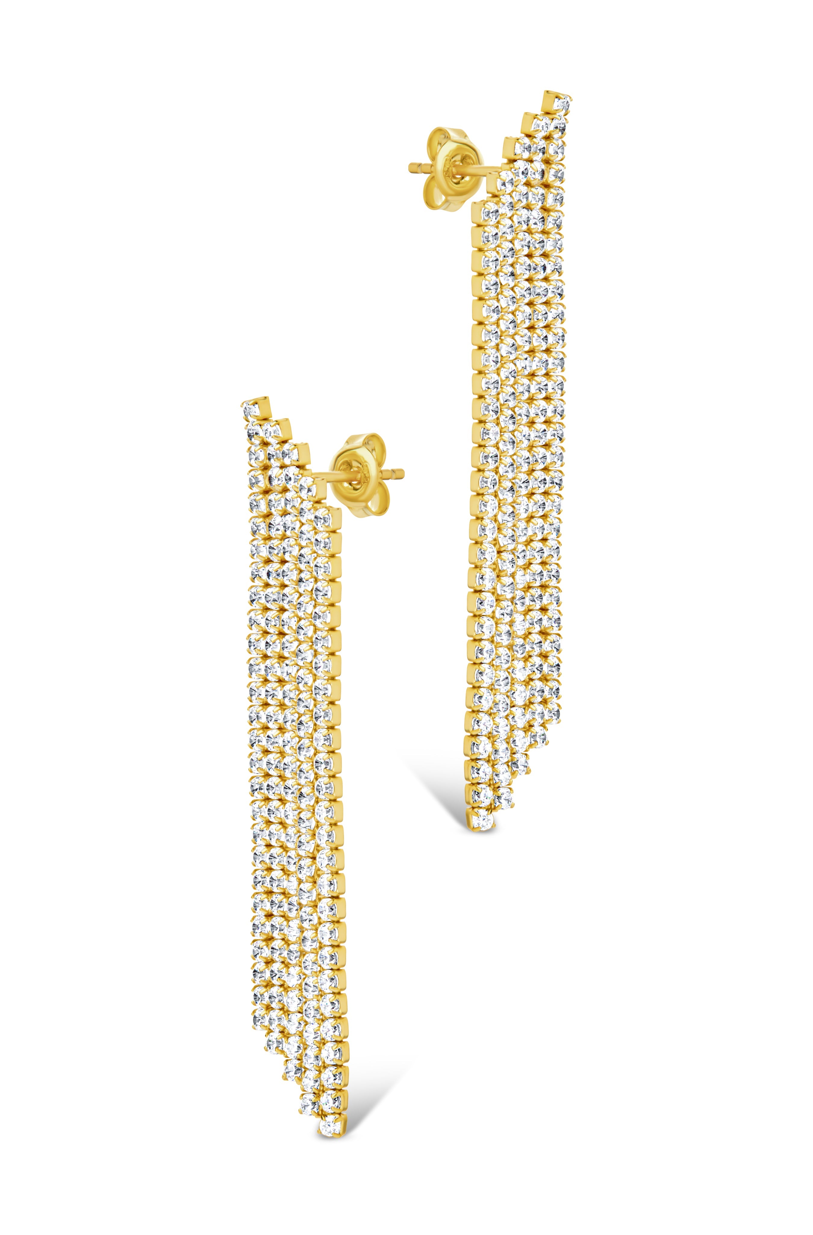 Clara CZ Dangle Stud Earrings