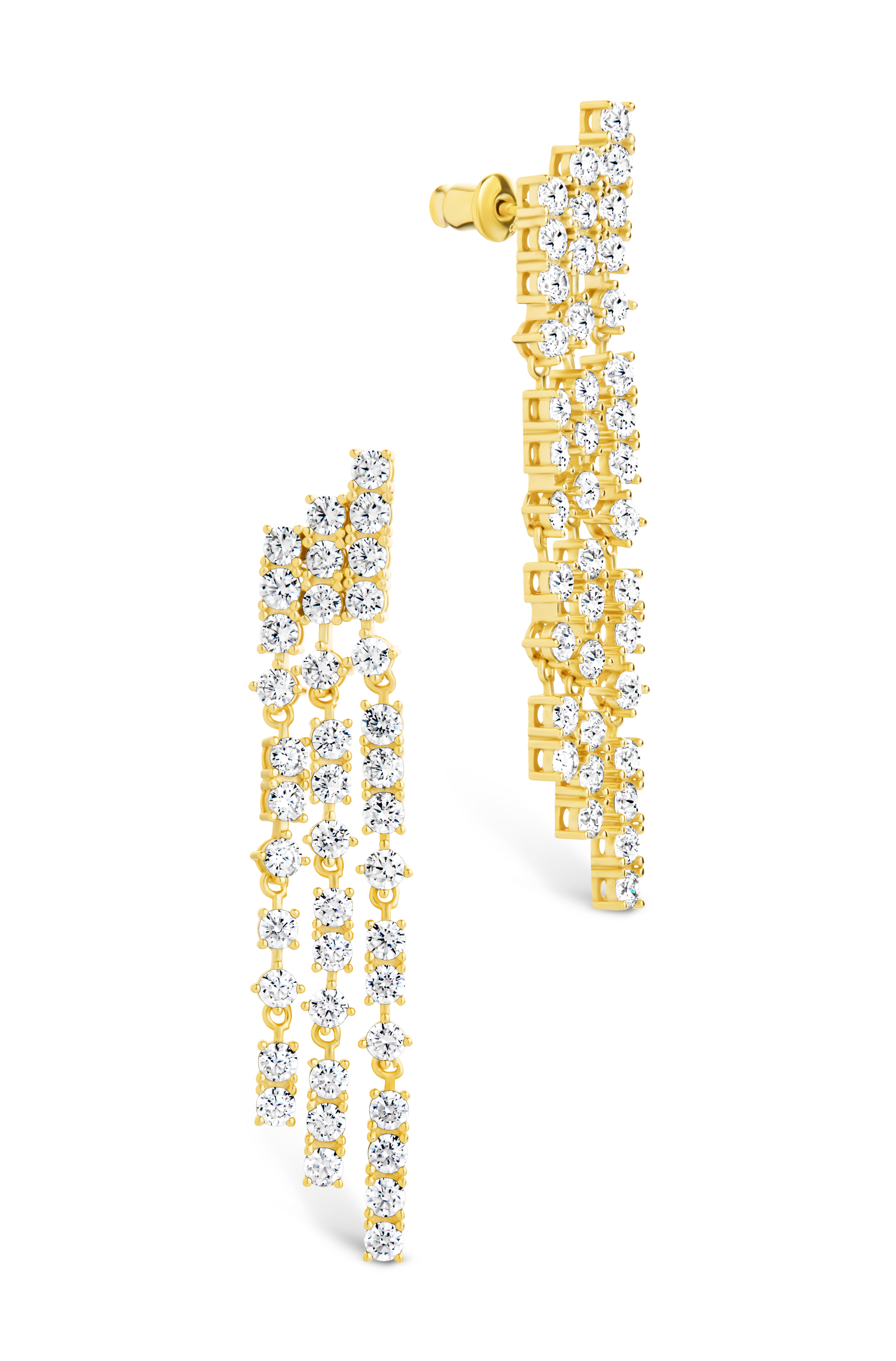 Linda CZ Dangle Stud Earrings