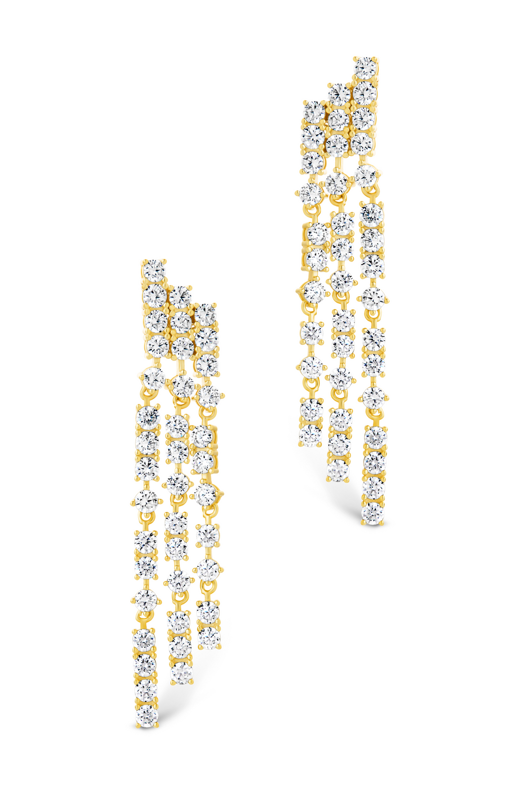 Linda CZ Dangle Stud Earrings