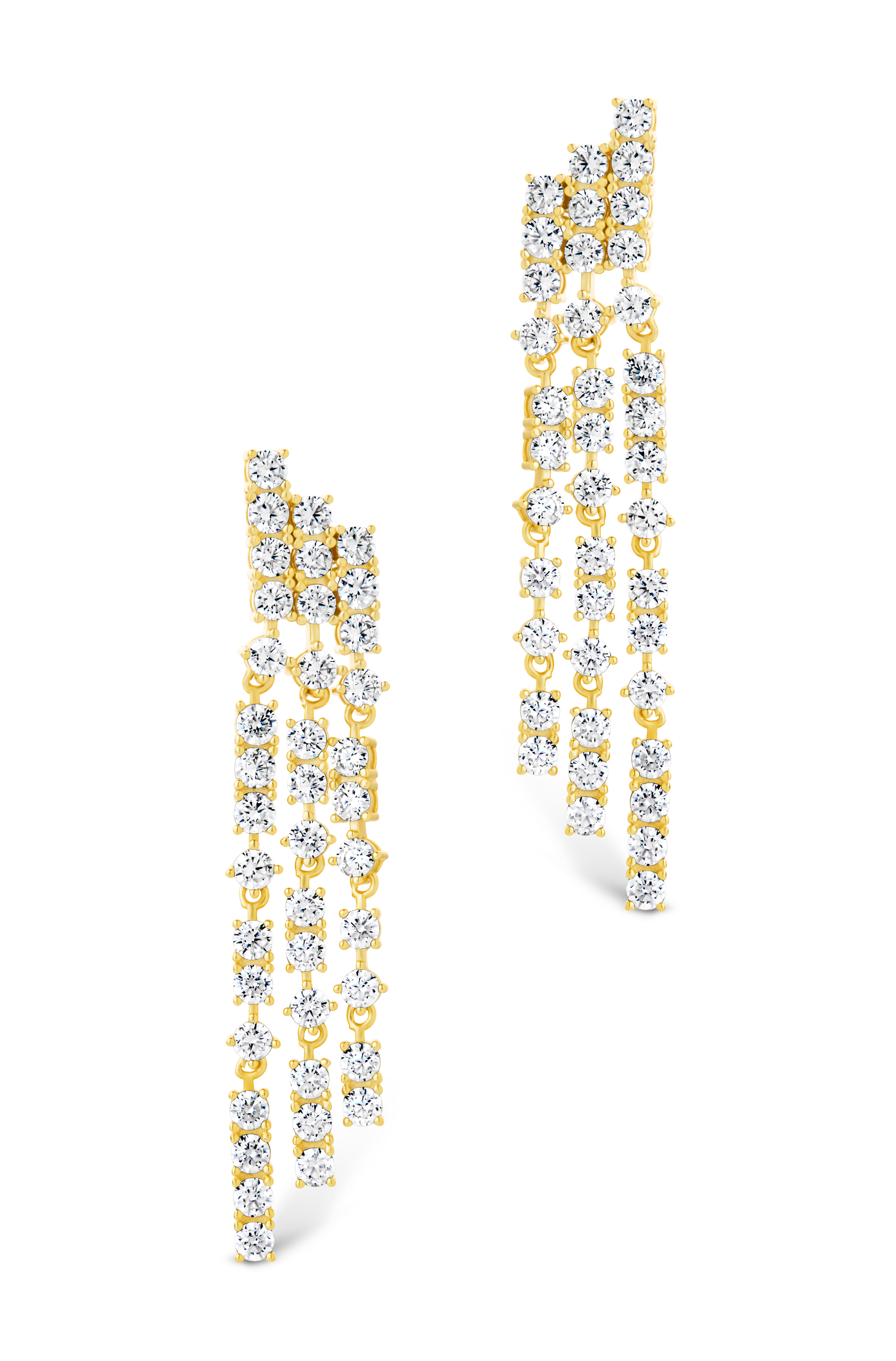 Linda CZ Dangle Stud Earrings