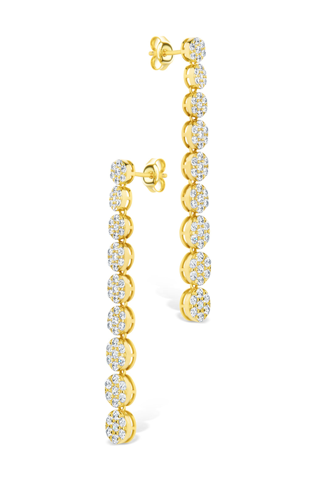 Jessa CZ Circle Drop Stud Earrings