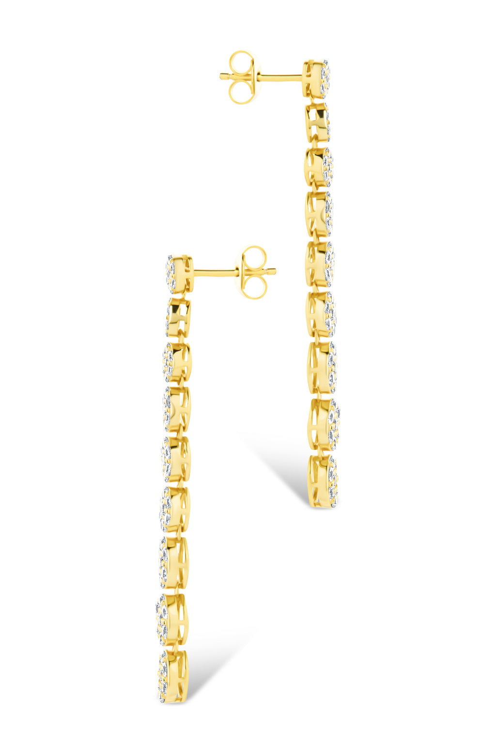 Jessa CZ Circle Drop Stud Earrings