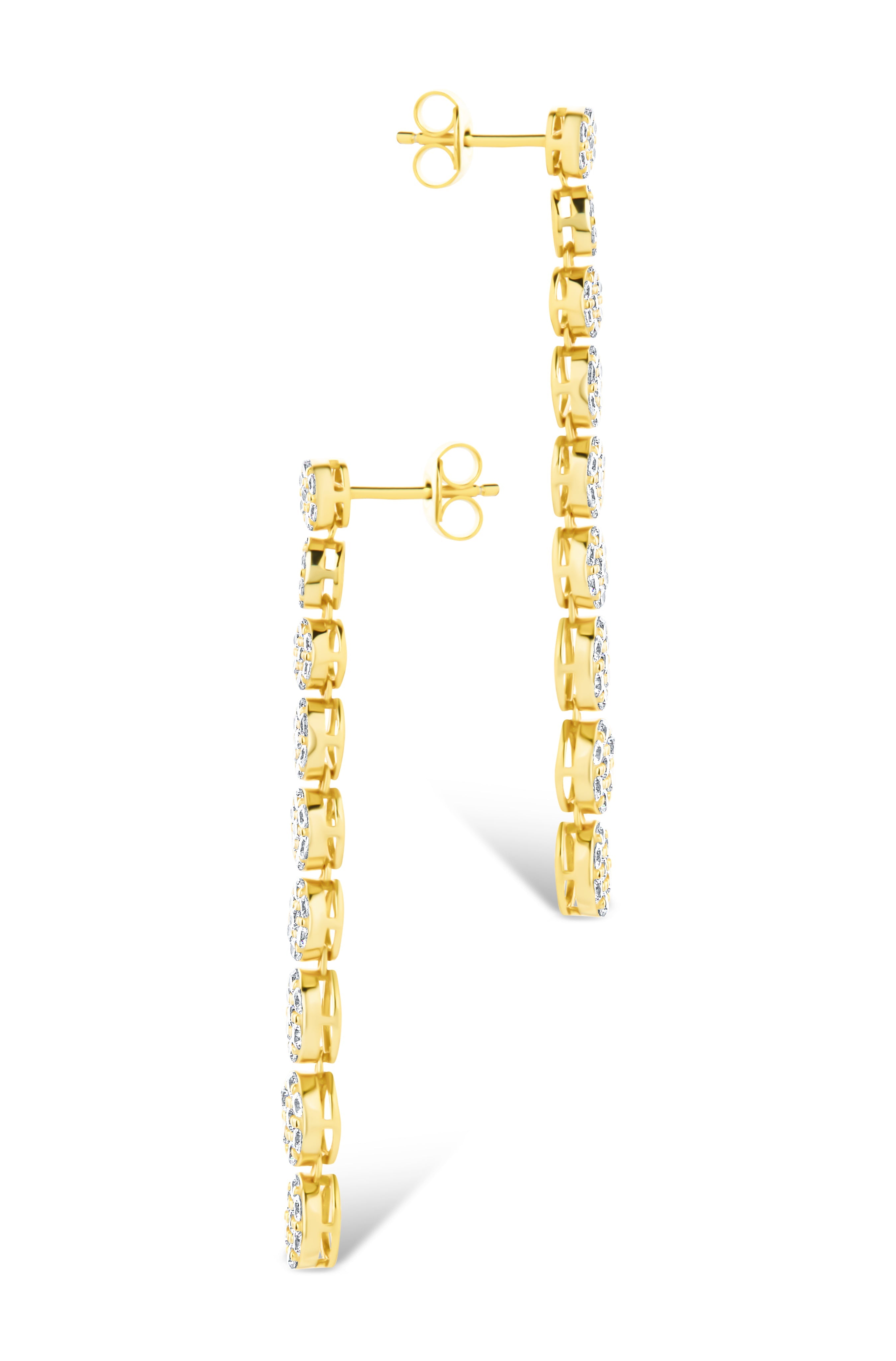 Jessa CZ Circle Drop Stud Earrings