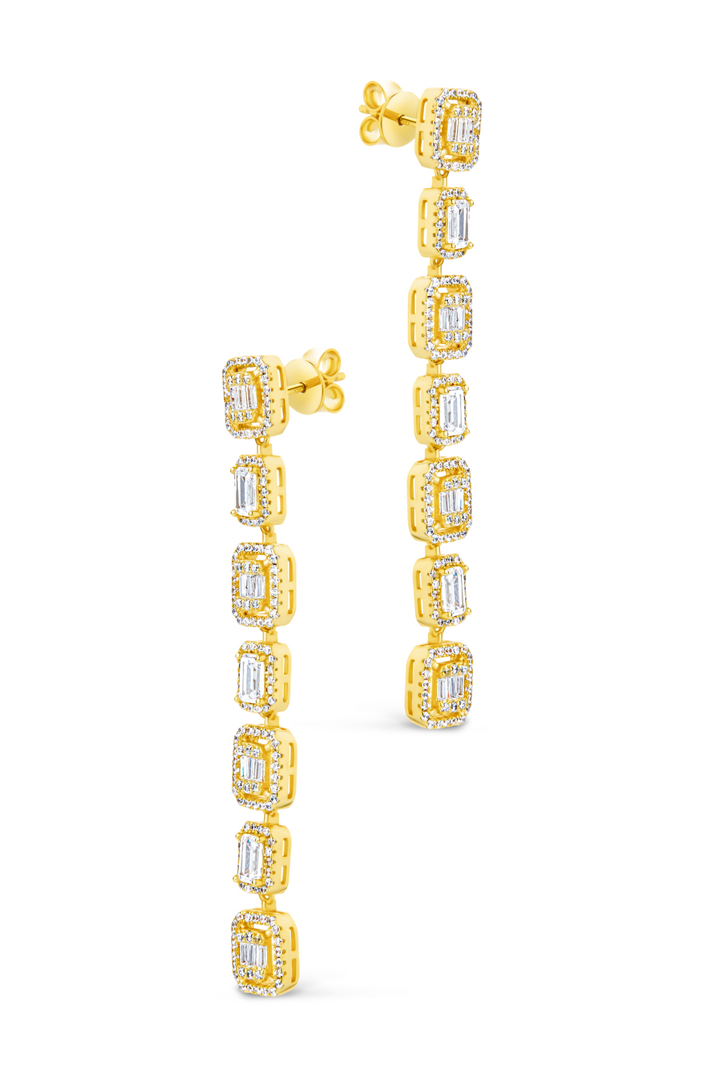 Nancy CZ Drop Stud Earrings