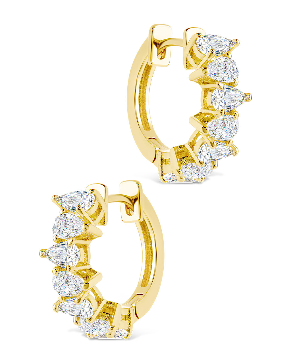 Carina Pear Cut CZ Hoops