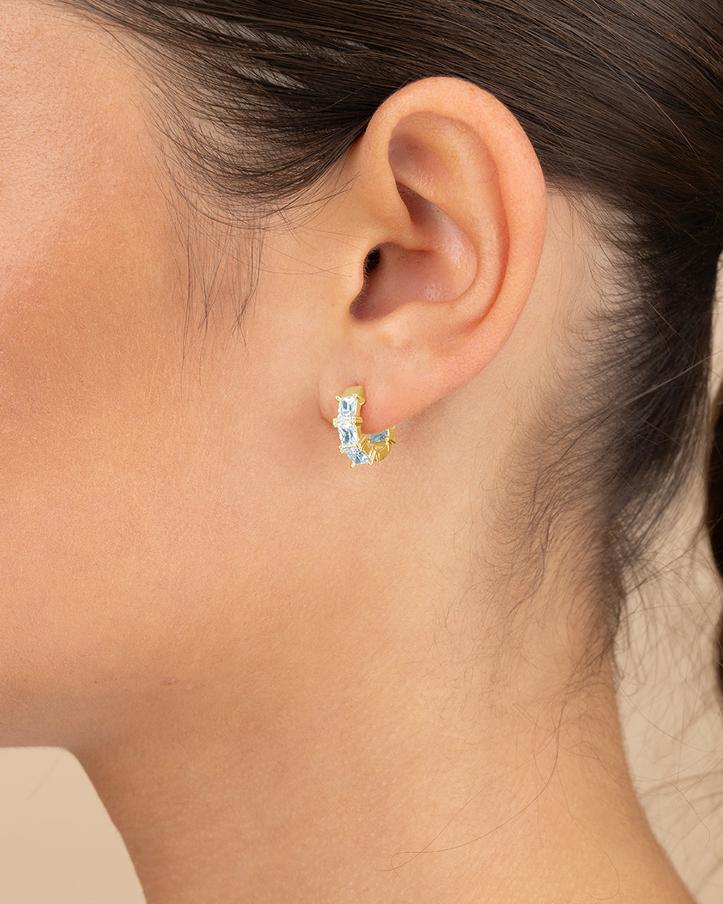 Cosima Baguette CZ Hoops