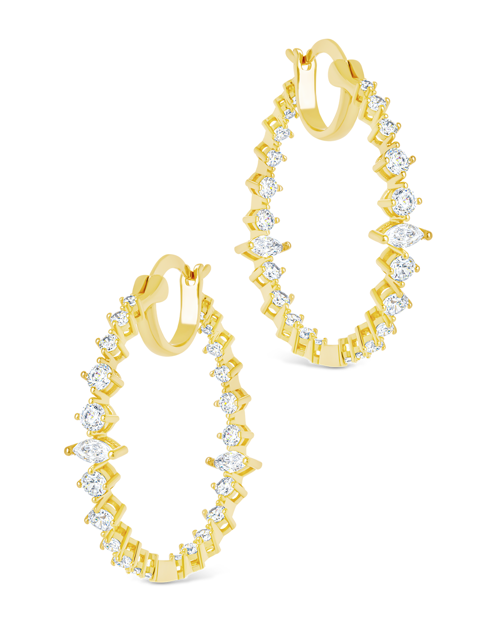 Aaliyah CZ Hoop Earrings