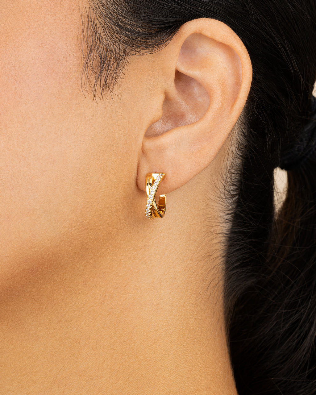 Juliana CZ Hoop Earrings