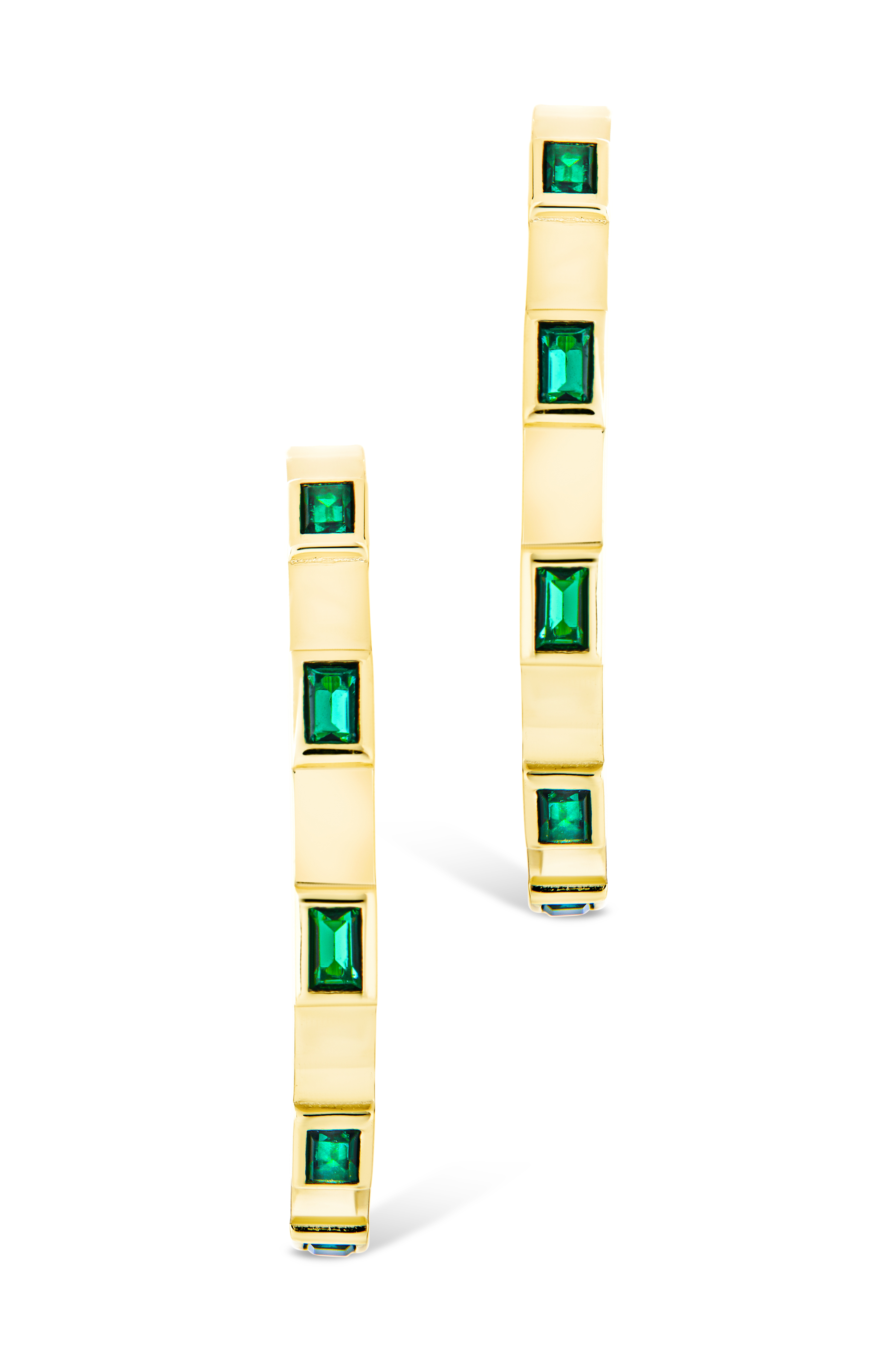 Sterling Silver Asher Flat Polished Hoops