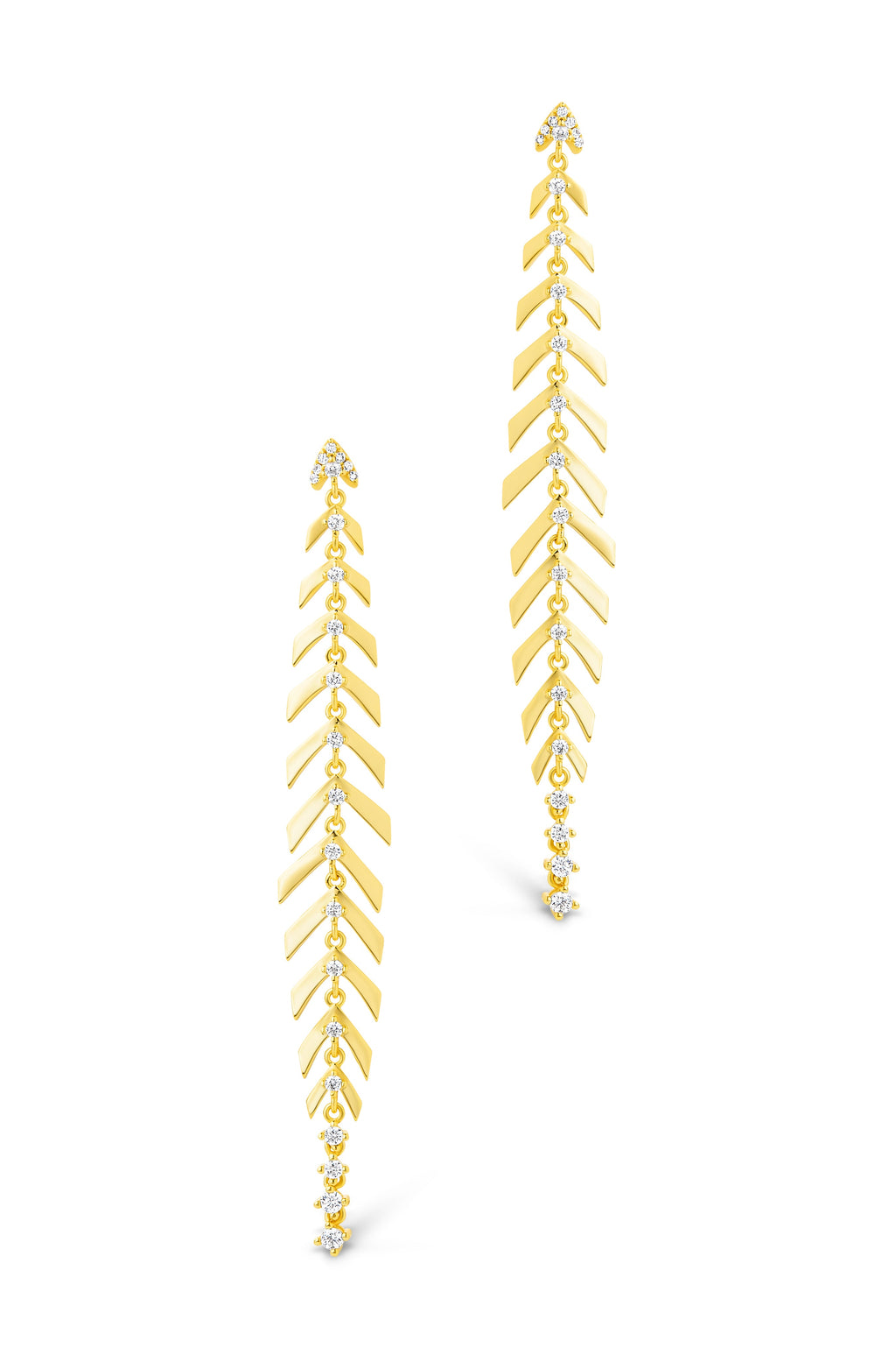 Gemma CZ Studded Dangle Earrings