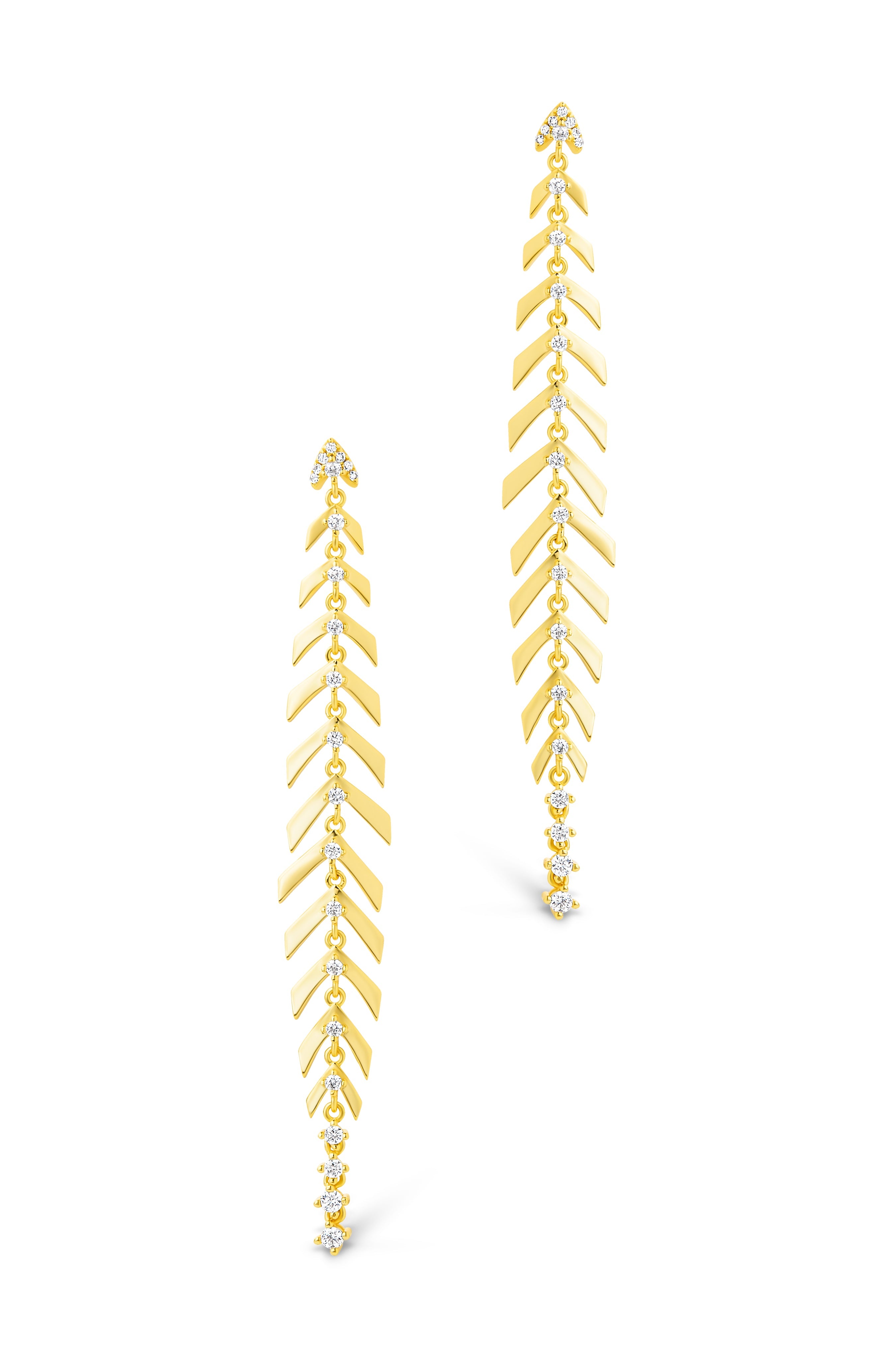 Gemma CZ Studded Dangle Earrings