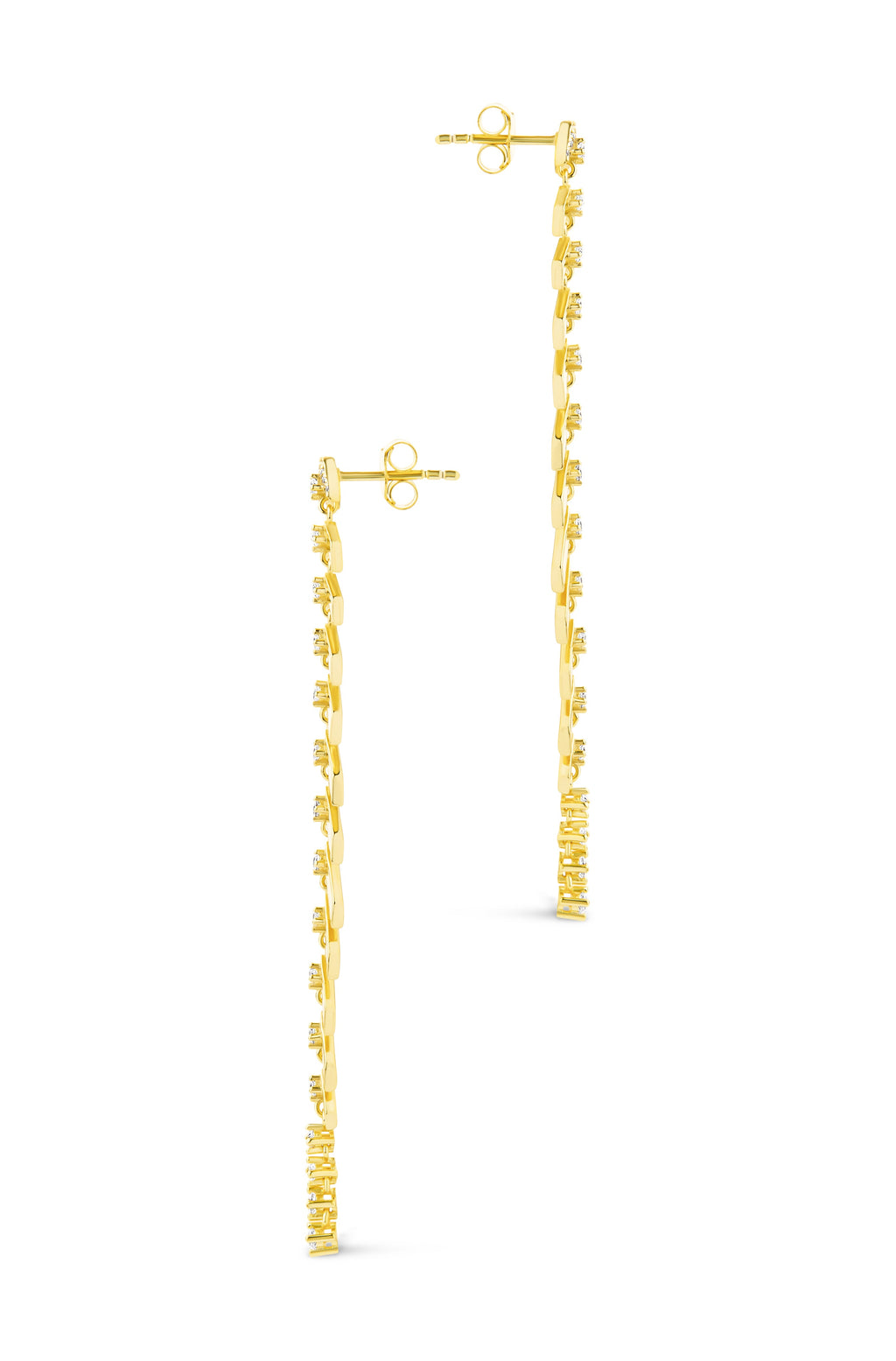 Gemma CZ Studded Dangle Earrings