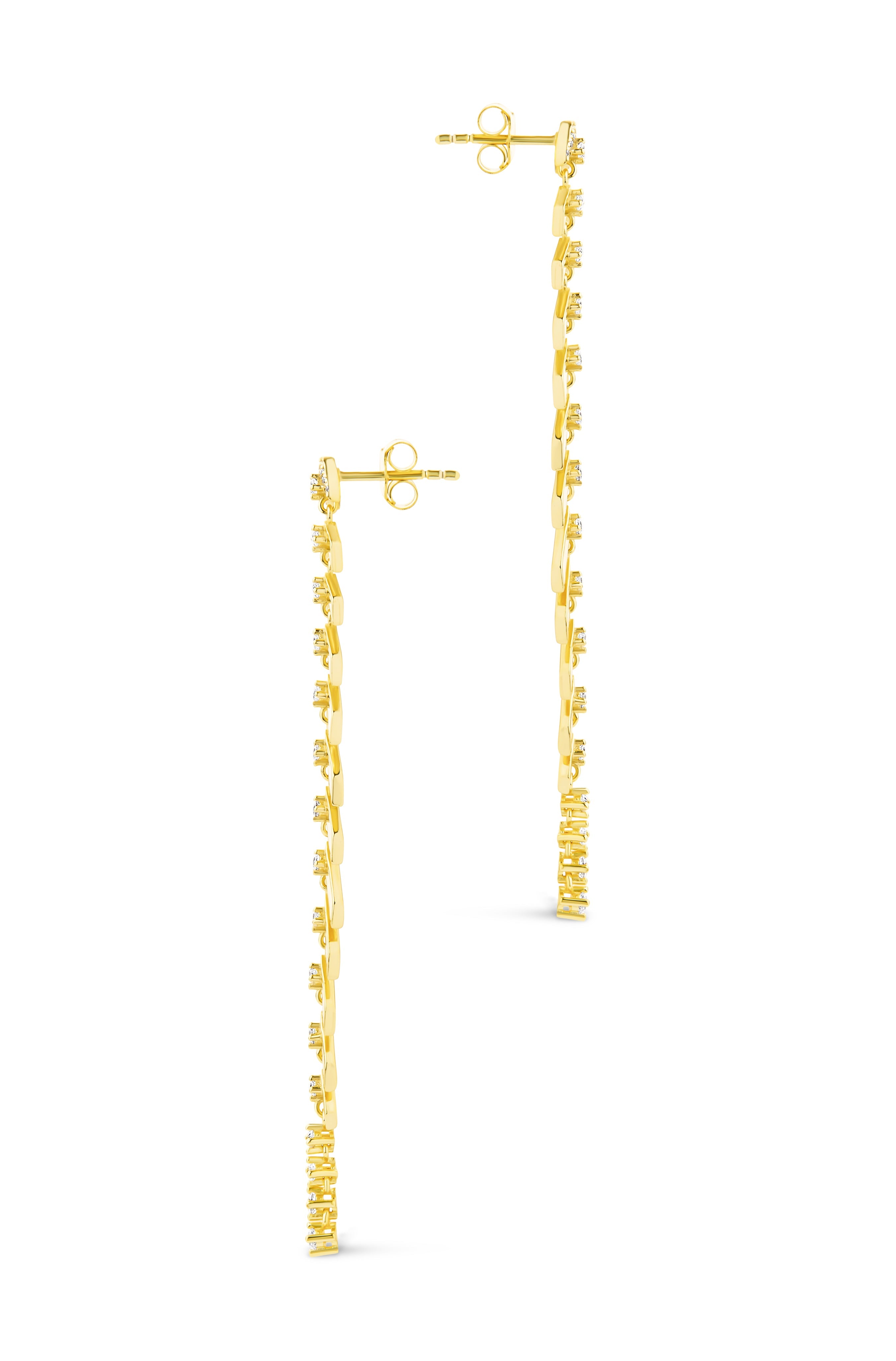 Gemma CZ Studded Dangle Earrings