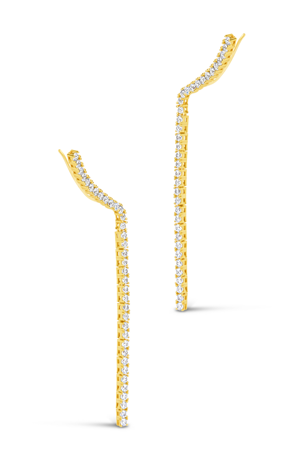 Arwen CZ Crawler Dangle Stud Earrings