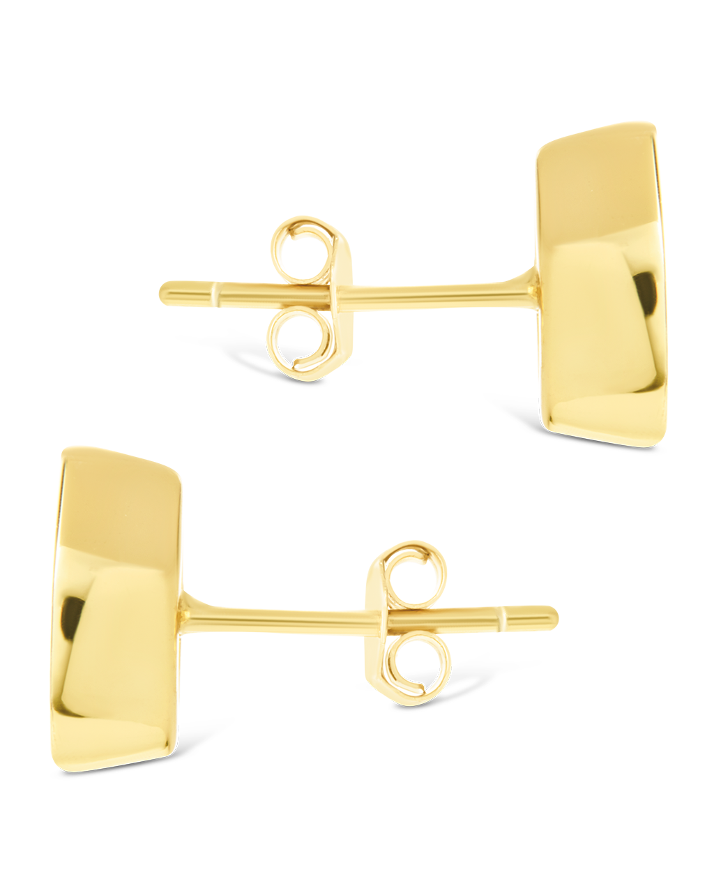 Sterling Silver Marquise Cut Bezel Set Stud Earrings