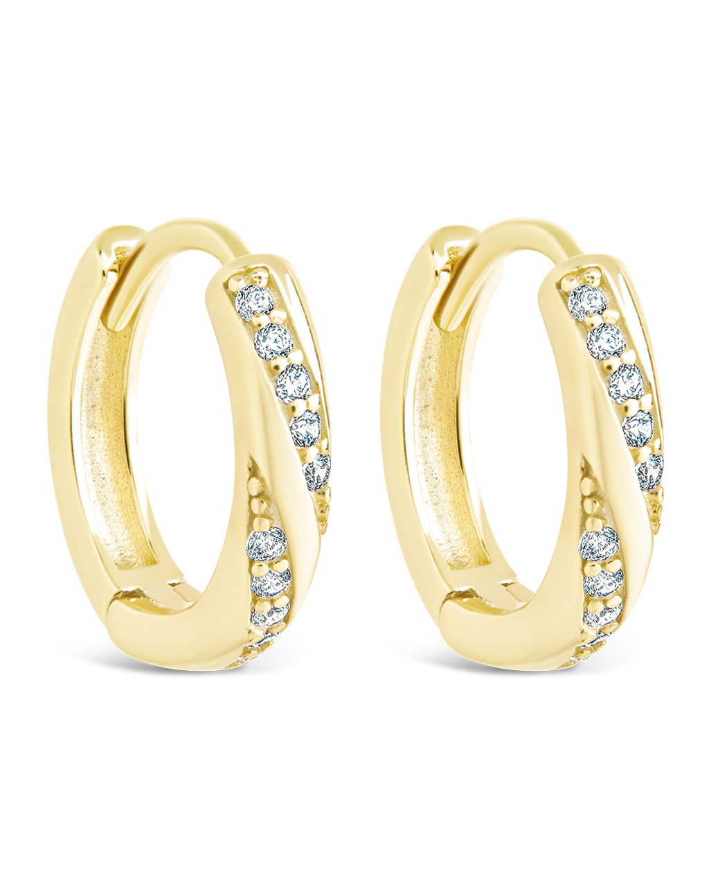 Sterling Silver Adelise Micro Hoops