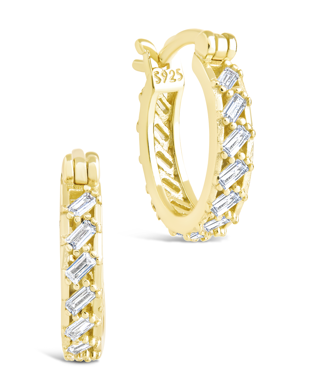 Sterling Silver Norabelle Micro Hoops