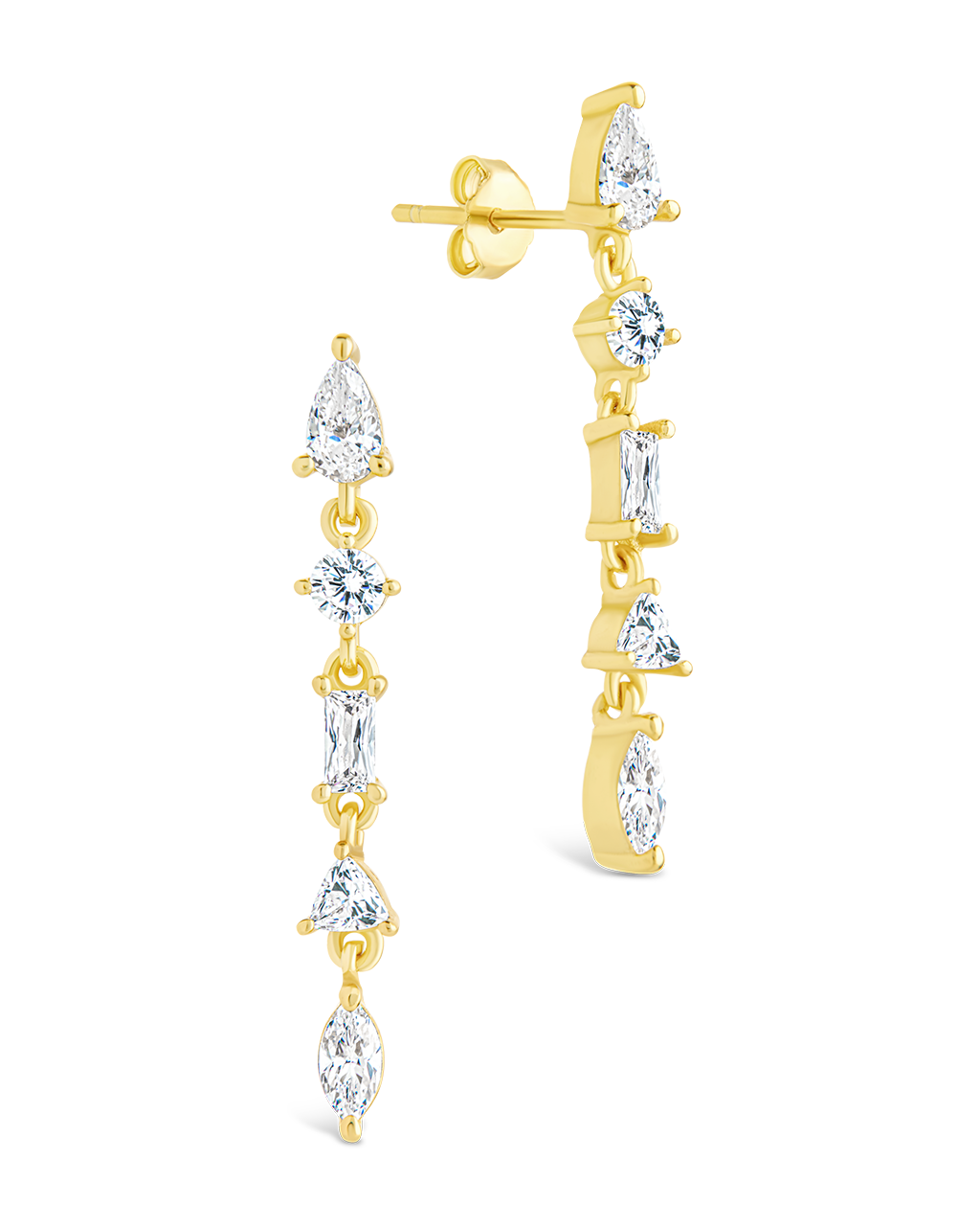 Sterling Silver Jacinda CZ Dangle Earrings