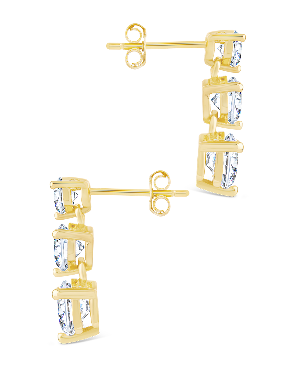 Sterling Silver Opaline Brilliant Cut CZ Studs