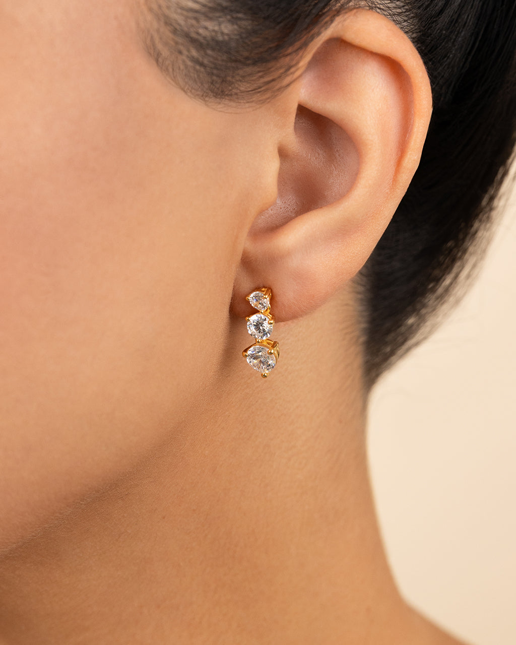 Sterling Silver Opaline Brilliant Cut CZ Studs