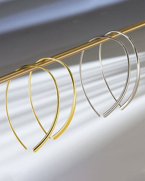 Delicate Threader Hoop Earrings