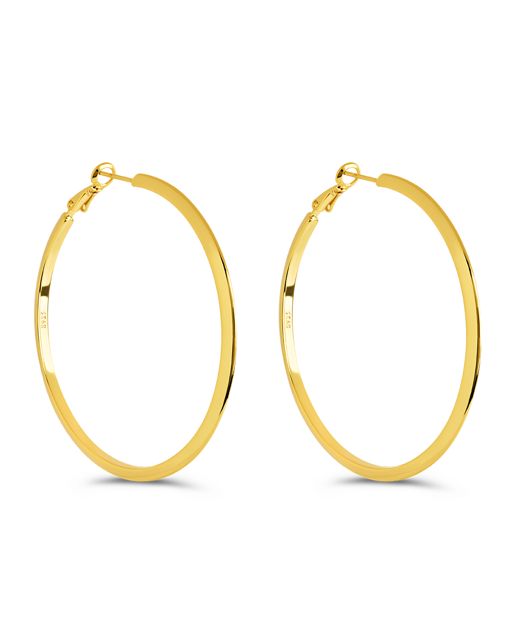Leona Polished Hoop Earrings