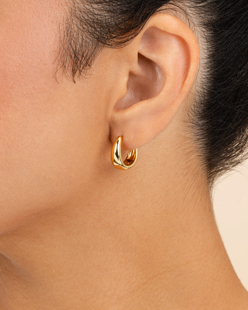 Lavina Polished Micro Hoop Earrings