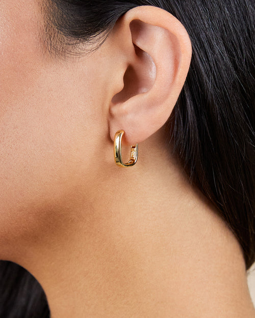 Annika Polished Micro Hoop Earrings
