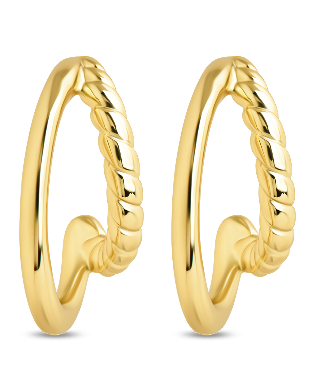 Arcadia Double Row Huggie Hoop Earrings