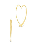 Rorie Heart Threader Hoops