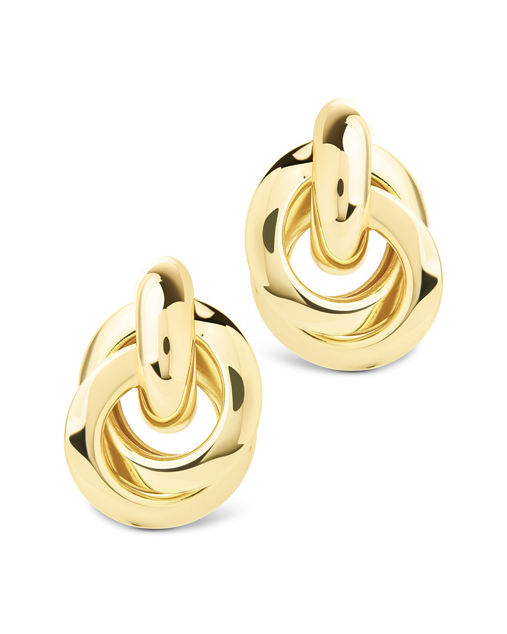 Ashton Layered Door Knocker Stud Earrings