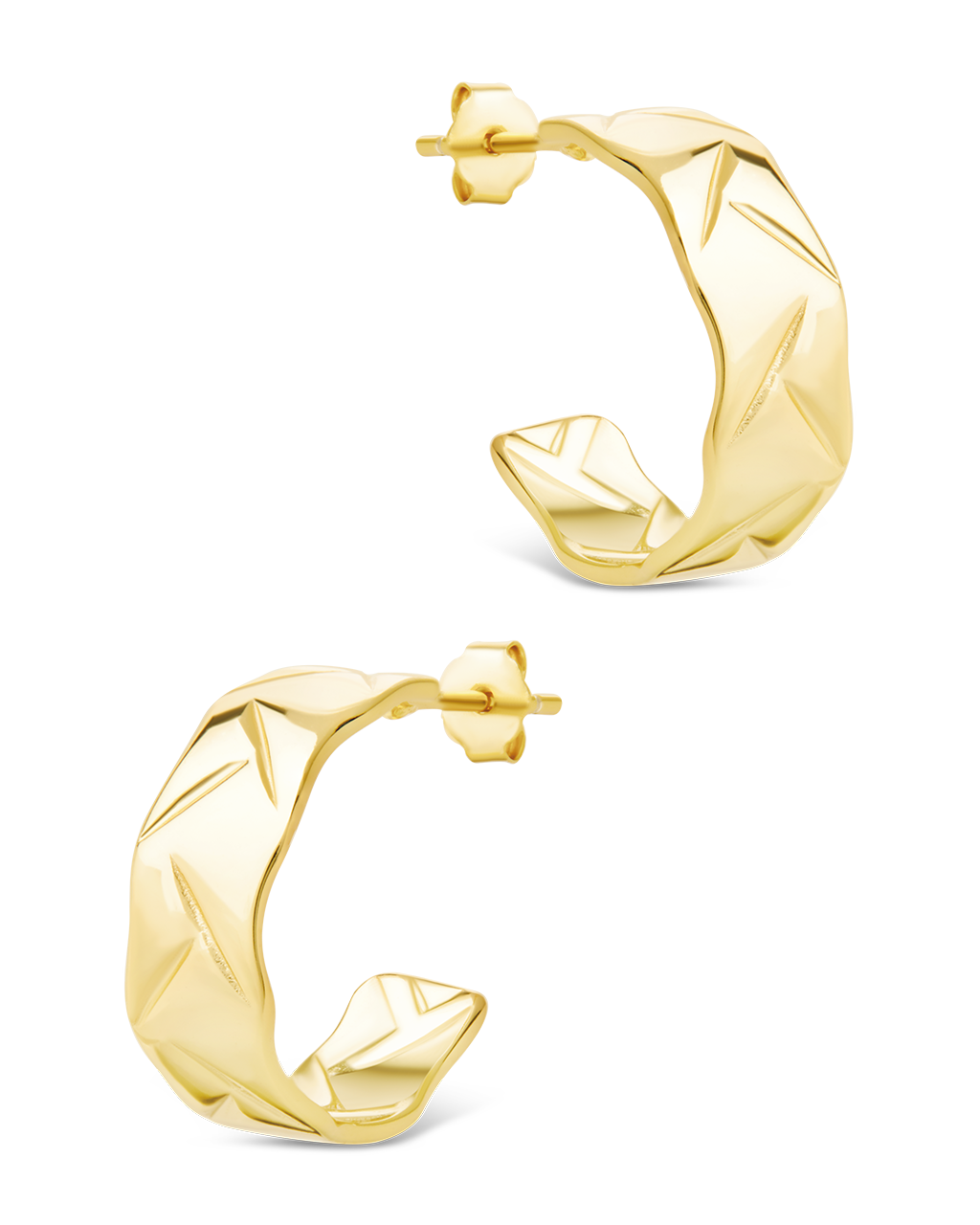 Sterling Silver Ashton Textured Stud Earrings