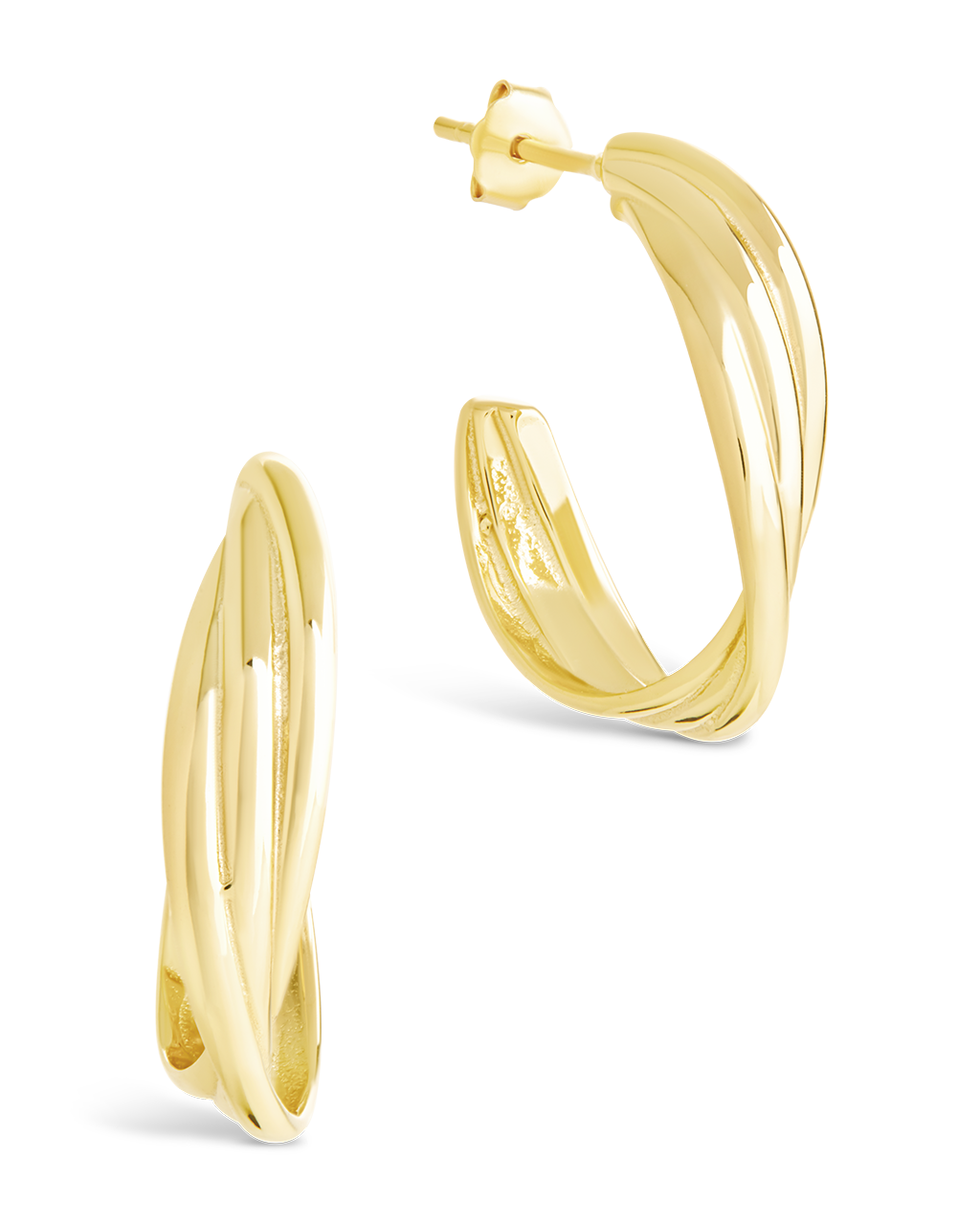 Sterling Silver Monique Twisted Stud Earrings