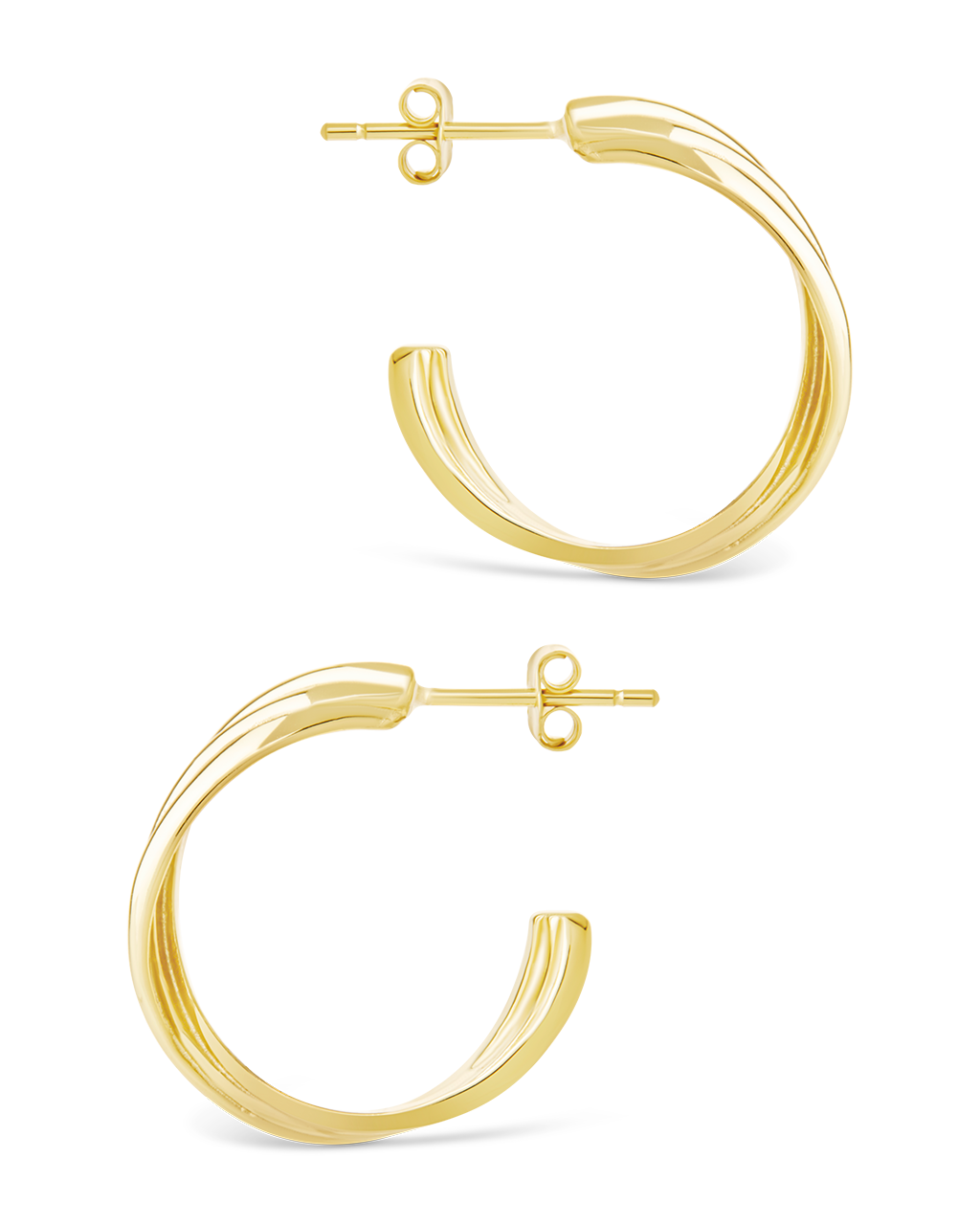 Sterling Silver Monique Twisted Stud Earrings