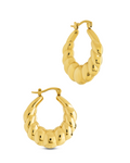 Piper Twisted Polished Hoop Earrings