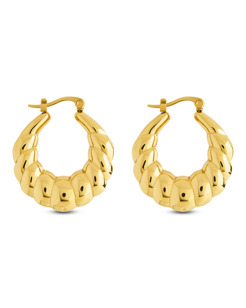 Piper Twisted Polished Hoop Earrings
